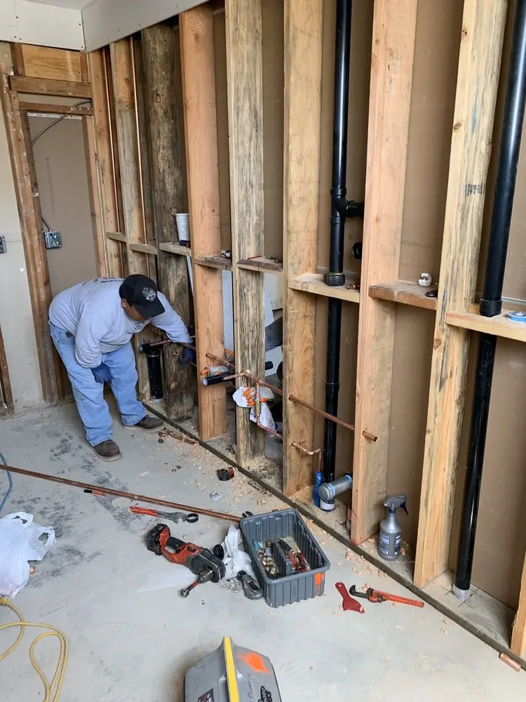 Commercial rough-in plumbing for Gas Line Repair in Bel Air North